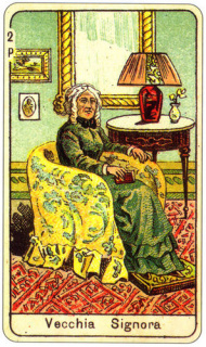 CARD OF LA VECCHIA SIGNORA RIGHT AND REVERSE - READING OF THE GYPSY SIBILLE ON LOVE CAREER LUCK FOR FREE ONLINE
